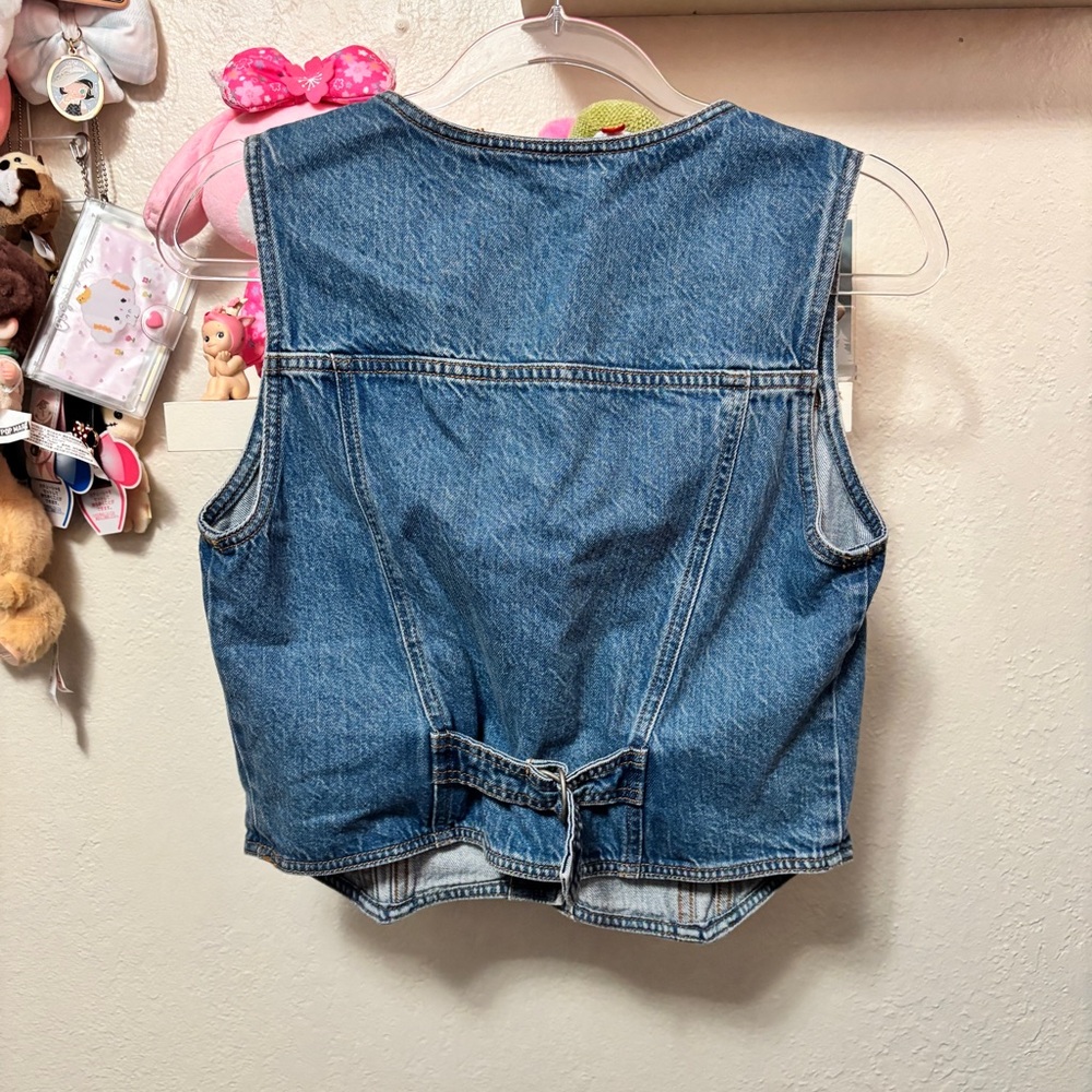 Abercrombie & Fitch Denim Vest Top Size Small - Picture 5 of 6